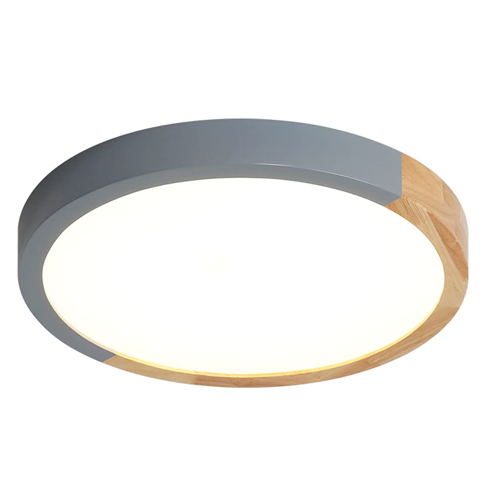 Plafonnier LED rond gris de 30cm et 36W pour une cuisine moderne