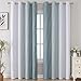 Estelar Textiler Stone Blue and Greyish White Blackout Curtains 84 Inches Long,Full Room Darkening Grommet Curtains for Bedroom,Thermal Insulated Ombre Blackout Drapes for Living Room,52Wx84L,2 Panels