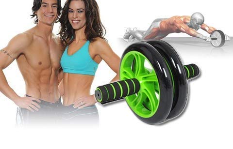 Unisex Dual Wheel AB Roller with 2 Latex Resistance Tubes - for Core Abdominal Workouts and Belly Fat Burner (multicolor)-image-40