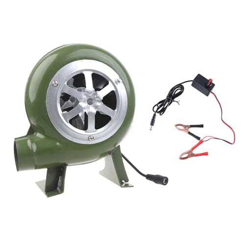 AOYUDJ Ventilador eléctrico para barbacoa, ventilador de aire para acampar al aire libre, barbacoa, ventilador de mano, parrilla, cocina