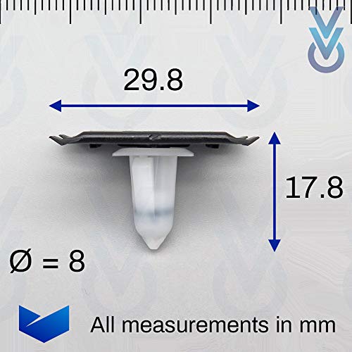 VVO Fasteners - Clip di fissaggio per arco ruota