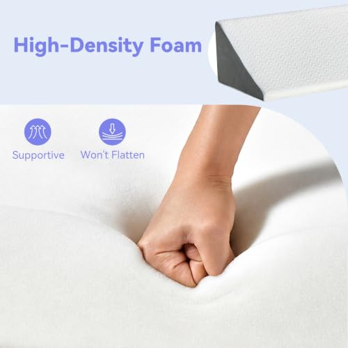 Image of Vekkia Wedge Pillow for Side Sleeping, Back Support with High-Density Foam