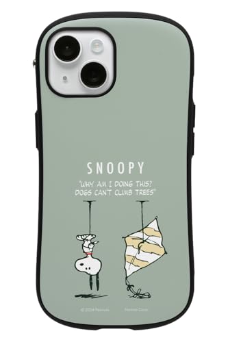 iFace First Class KUSUMI スヌーピー PEANUTS iPhone 15/14/13 ケース MagSafe 対応 MagSynq (くすみグリーン/凧喰いの木)【 アイフェイス アイフォン iphone15 iphone14 ip