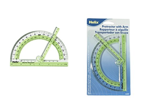 Équerres avec bras pivotant Helix : lot de 12 rapporteurs de géométrie