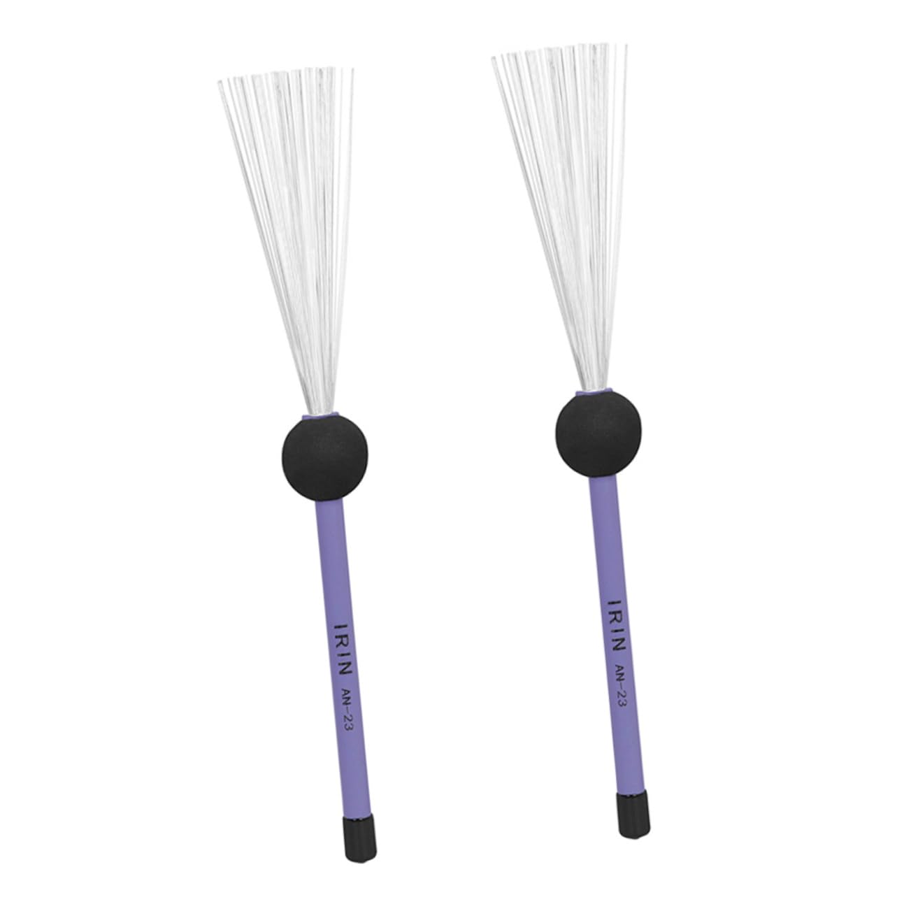 FUNOMOCYA 1Pair Steel Wire Drum Brushes with Retractable Handle Durable Drum Accessories for Snare and Percussion Instruments