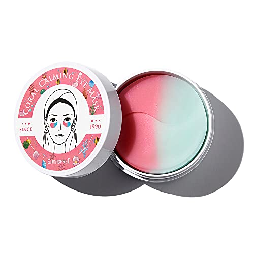 SHANGPREE Eye Mask (30 pair｜60 masks), under eye patches, Premium Korean Skin Care (Coral Calming)