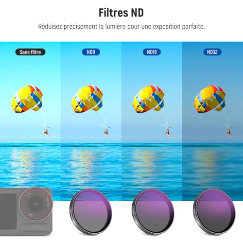 Kit filtres ND NEEWER pour DJI Osmo Action 5 Pro 4 3 pack de 4 accessoires - 4