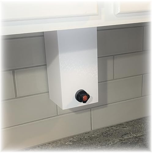 Decorative Under Cabinet Box Wine Holder White Storage Cover for Bota Box Wine Boxes Undermount Kitchen Organizer with Textured Finish