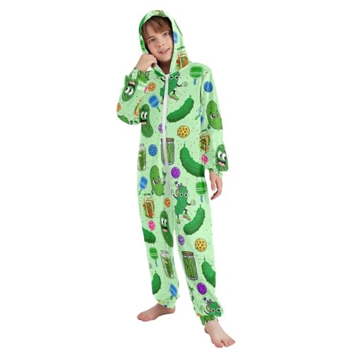 Amazon.com: BGXW Pickle Onesie Pajamas 4-14 Years, Fleece Zip Up
