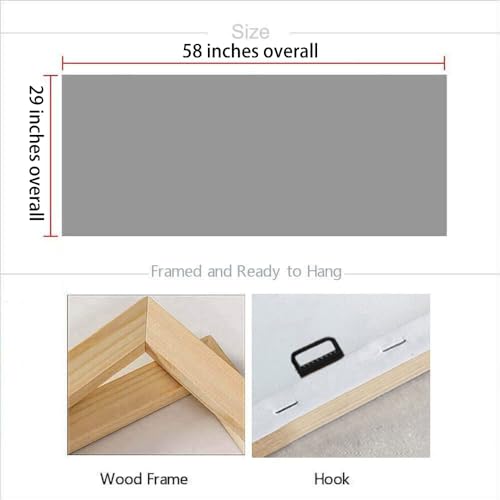 Arjun Blue Abstract Wall Art Canvas for Living Room Teal Ocean Sailboat Textured Bedroom Picture Modern Turquoise Coastal Nautical Painting Framed Artwork Home Office Wall Decor, Extra Large 58"x29" - Image 6