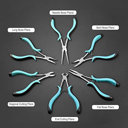 Image of Mini Long Reach Needle Nose Pliers 7 Inches Long Nose Pliers Wire Handicraft Repair Tool for Jewelry Making Bending Delicate Difficult-to-Reach Pieces