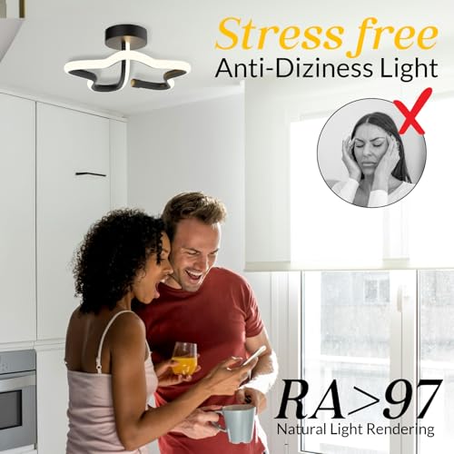 Image of LED Decorative Ceiling & Wall Light | Up to 50W Rated (48W Working Output) | Dual Mount Design | 3 Colour Mode (Warm /Natural /Cool White) | Modern LED Light for Home (Star)