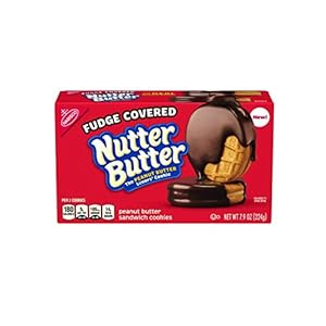 Nabisco Fudge Covered Chocolate & Peanut Sandwich Cookies 1 Pack, 7.9 oz (Nutter Butter)