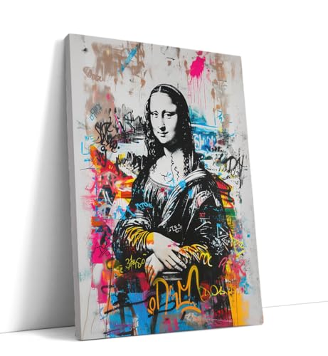 AKINDA - Tableau moderne 60 x 80 cm - Mona Lisa Pop Art -...