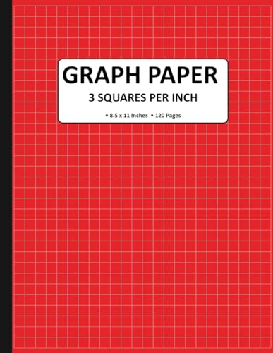 Graph Paper 3 Squares Per Inch: Graph Paper Notebook for Math | 1/3