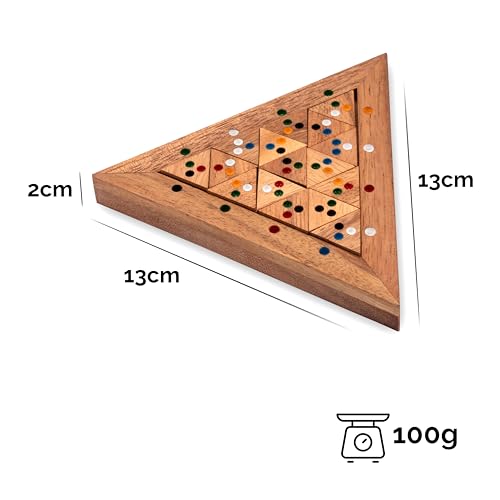 LOGOPLAY Tri-Match - Domino-Puzzle - Legespiel - Denkspiel - Knobelspiel - Geduldspiel - Logikspiel aus Holz
