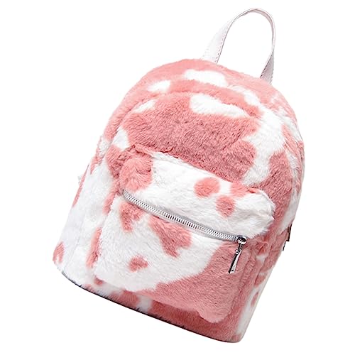 Sac en peluche vache fille sacoche bandoulière zippée école loisirs voyage