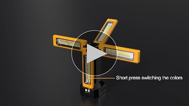 13200mAh Rechargeable Solar Work Light IPX4 Waterproof with