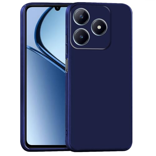 Image of Back Cover for Realme C63 4G / Narzo N63 4G | Full Camera Protection | Premium Liquid Silicon Case | Flexible Bumper Case for Realme C63 4G / Narzo N63 4G (Dark Blue)