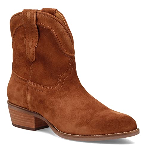 Dingo Womens Tumbleweed Roper Round Toe Pull On Casual Boots Ankle Low Heel 1-2