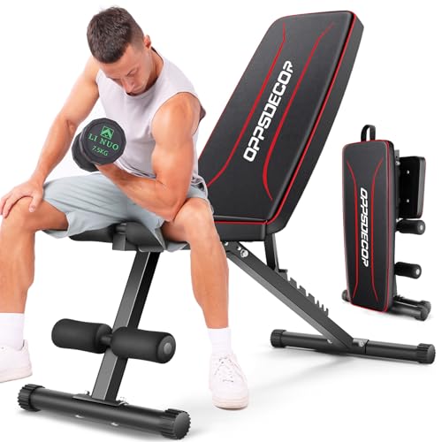 OPPSDECOR Weight Bench for Home Gym, Fast Foldable 660LBS Workout Bench Press for Home Gym Full Body...