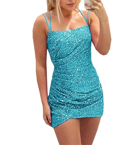Robe de bal courte à paillettes légère et confortable pour danser sans gêne