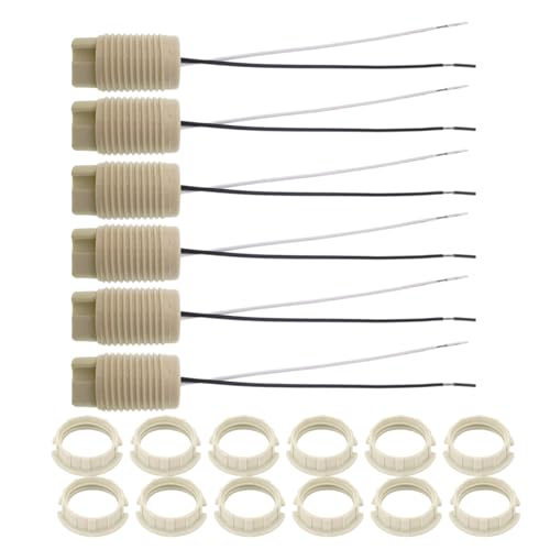 Opiniones y reviews de Anillos de bombilla disponible en línea para comprar. 42 TWDRTDD Enchufe G9, Portalámpara Roscado de Cerámica G9 con Anillo, Enchufe de Luz Bi-Pin G9 para Bombilla G9, Cable de 5.9 pulgadas (Paquete de 6)