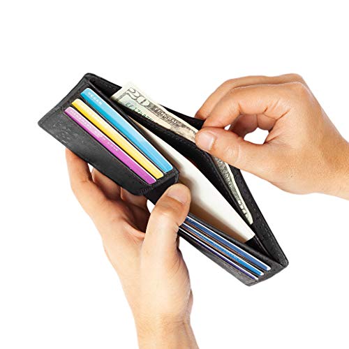 Cork Bifold Wallet for Men – RFID Safe - Vegan Leather – Natural Cork – Environment Friendly - Black4