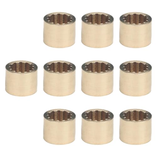 kowaku 10x Billiard Cue Ferrules Accessories Replacement 10.5mm/9mm Lightweight Small Hole Copper Repair Kits Pool Cue Ferrule Tube, 10.5mm