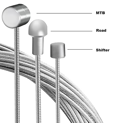 Nepivdos 10Pcs Bike Brake Cable Shifter Cable,Bicycle Brake Line Shift Cables Set For Mountain Bike And Road Bike, Brake Cables Set For Shimano Sram Road Mountain Bike (For Mountain Bike) #TOP2