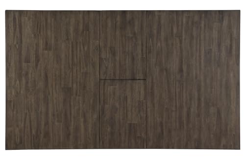Steve Silver Co Abacus Dining Finish, Insertable 12-inch Butterfly Leaf, Acacia and Hardwood Construction Table, 48 x 36 x 30, Two-Tone Smoky Alabaster and Smoky Honey