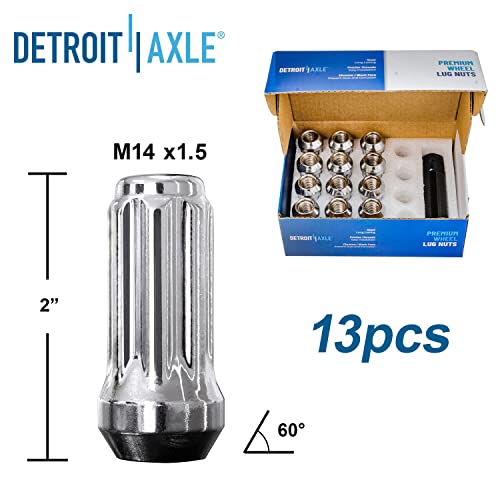 Image of Detroit Axle - Front End Kit for 2004-2006 Chevrolet Silverado 1500 Suburban GMC Sierra Yukon XL 1500 Tahoe Cadillac Escalade, Upper Control Arms Sway Bars Tie Rods Ball Joints Wheel Lug Nuts