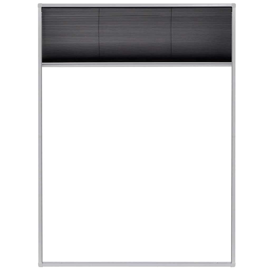 Moustiquaire Enroulable Alu pour Fenêtre de Toit, Store pour Fenêtre de Toit Plissée Aluminium 60x80 cm