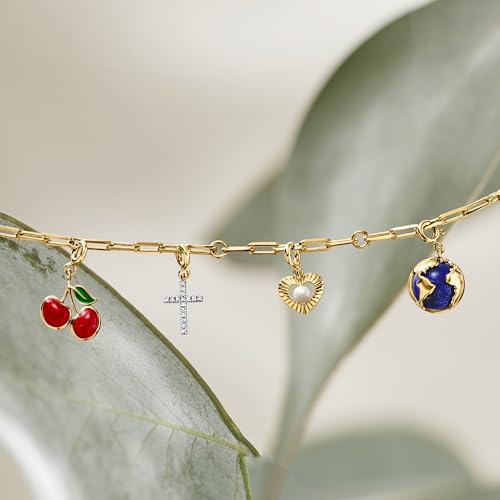 Ross-Simons 0.10 ct. t.w. Diamond Cross Charm in 18kt Gold Over Sterling4