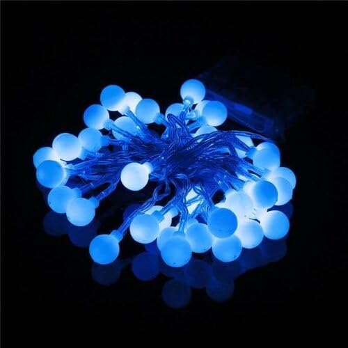Image of MoonlitDreams 12M 36LED Milky Ball LED Curtain String Lights - Pooja Mandir Decoration Ball Fairy Lights for Window, Festival, Diwali, Christmas, Wedding, Party & Home Decoration