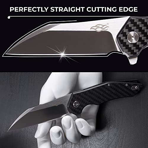 Firebird Ganzo Fh31 Pocket Folding Knife D2 Steel Blade Carbon Fiber Handle With Clip Hunting Fishing Folder Camping Outdoor Edc Knife (Cf Black) #TOP5
