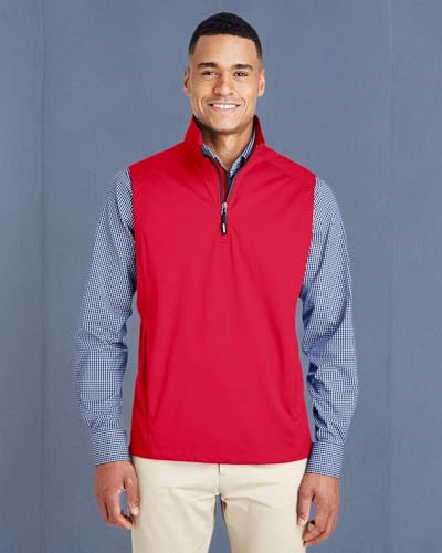 Men's Techno Lite Three-Layer Knit Tech-Shell Quarter-Zip Vest M CLASSIC RED2