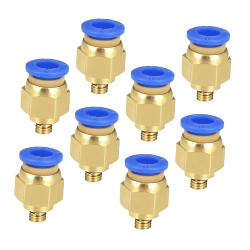 3d Printer Pneumatic Air Fitting 8pcs Nickel Plated Brass Quick Connectors