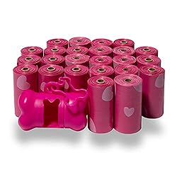 Best Pet Supplies Sacos de cocô de cachorro (360 sacos) para limpeza de resíduos de lixo, substituições de rolos para cães para caminhadas ao ar livre e viagens, à prova de vazamento e resistente a