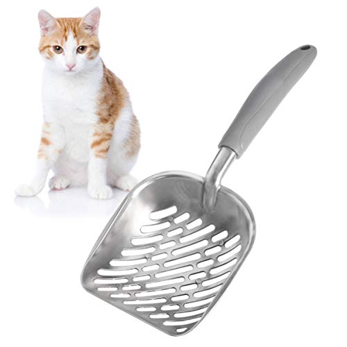 Uetek – Pá de areia para cães e gatos, peneira com pá profunda, pá de alumínio durável para gatos co