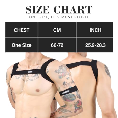 Image of Mens Harness Belt Nylon Elastic Body Shoulder Strap Sexy Halter Club Wear Cosplay Costume