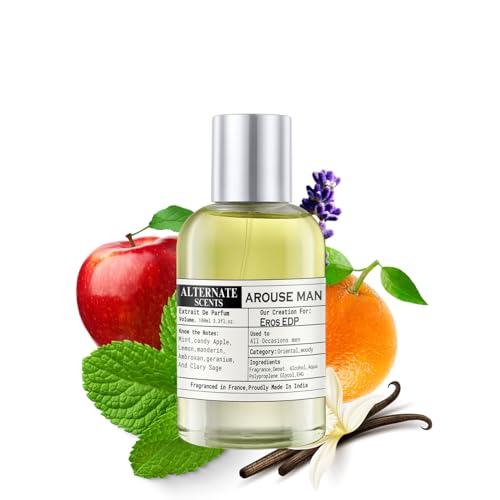 Image of Alternate Scents AROUSE 100ml Long Lasting Perfume For Men |Strong& long Lasting with 30% Oil Concentration|Fresh Minty Vanilla|Fragrance From France | Made In India|