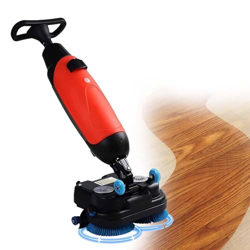 LMYYDES Compact Commercial Floor Scrubber - 4L+6L Separate Tanks & 18” Power Mop Brushes with Cordless 36V Battery