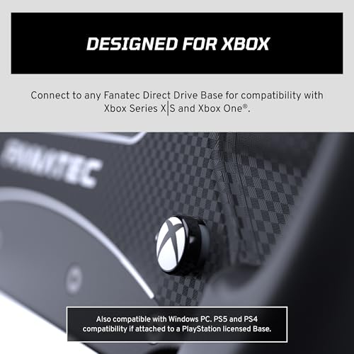 Image of FANATEC Sim Racing CSL Steering Wheel GT3 - Overmolded Grips, Custom Magnetic Shifters, Dual Analog Paddles, OLED Display, QR2 Lite Wheel-Side Preinstalled - PC