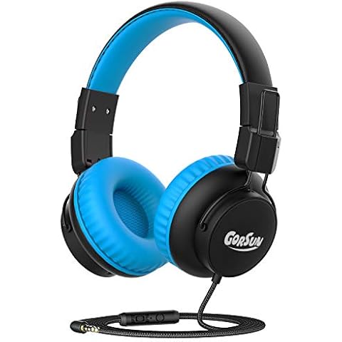 Kids Headphones, gorsun Headphones for kids,85dB/94dB Volume Limited, Childrens headphones with Mic, Audio Sharing Port, Adjustable toddler Headphones for School/Tablet/PC Cover