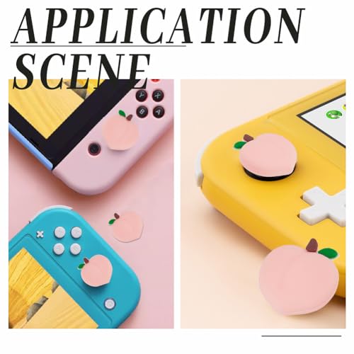 Image of GORGECRAFT 4Pcs Thumb Grips Caps Pink Peach Analog Silicone Thumb Stick Grip Joystick Caps Cover Replacement Protective Anti-Slip Analog Thumbstick Button for Game Console Controller 0.85x0.77 inch