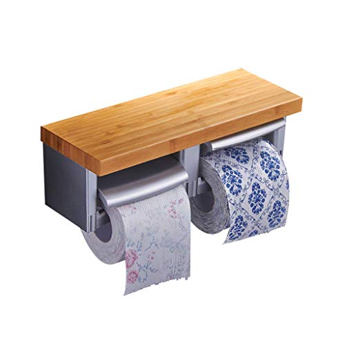 Porte-papier toilette mural double pour ne plus manquer de rouleaux