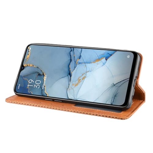 Étui pour Oppo Reno 12 Pro 5G rouge en cuir pour vos déplacements