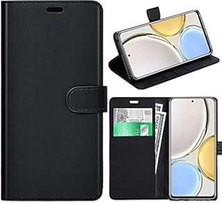 KP TECHNOLOGY Honor Magic 4 Lite Case, Honor Magic 4 Lite Leather Case, Honor Magic4 Lite Book Flip Leather Wallet Cover with Card Slots for Honor Magic4 Lite (BLACK)