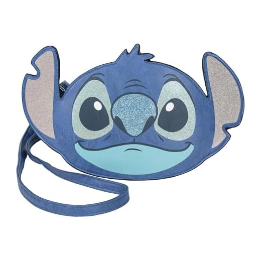 CERDÁ LIFE'S LITTLE MOMENTS 2100002809, Disney Stitch, Bolso Bandolera, Unisex adulto, Azul (Azul), 5x18x26 cm (W x H x L)